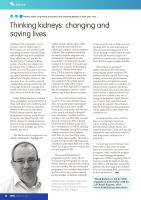Thinking kidneys: changing and saving lives