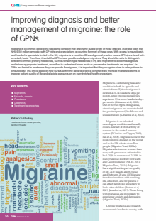 Improving diagnosis and better management of migraine: the role of GPNs