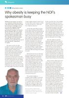 Why obesity is keeping the NOF’s spokesman busy