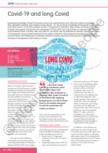 Covid-19 and long Covid