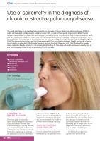 Use of spirometry in the diagnosis of chronic obstructive pulmonary disease