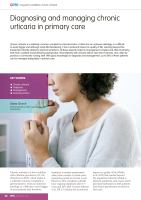 Diagnosing and managing chronic urticaria in primary care