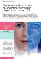 Causes, signs and symptoms of non-melanoma and malignant melanoma skin cancer: part 1