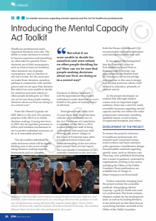 Introducing the Mental Capacity Act Toolkit