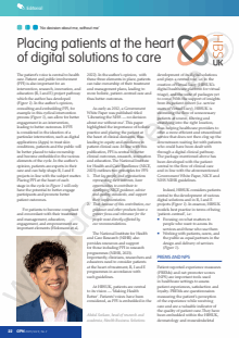 Placing patients at the heart of digital solutions to care