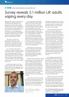 Survey reveals 5.1 million UK adults vaping every day