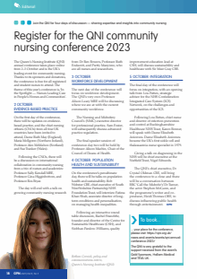 Register for the QNI community nursing conference 2023