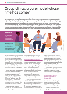 Group clinics: a care model whose time has come?