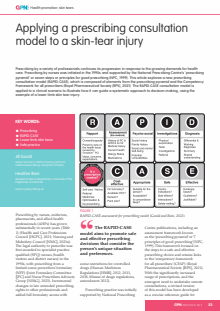 Applying a prescribing consultation model to a skin-tear injury