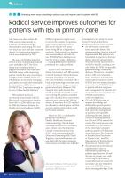 Radical service improves outcomes for patients with IBS in primary care
