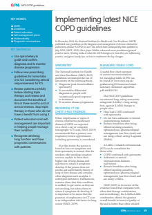Implementing latest NICE COPD guidelines