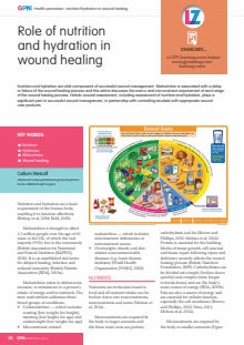 Role of nutrition and hydration in wound healing