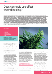 Does cannabis use affect wound healing?